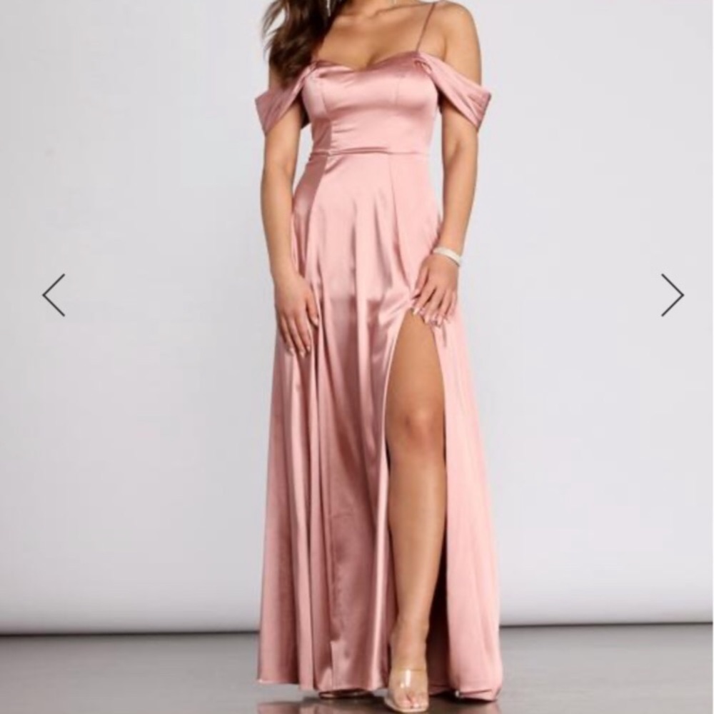 Pink Satin Gown